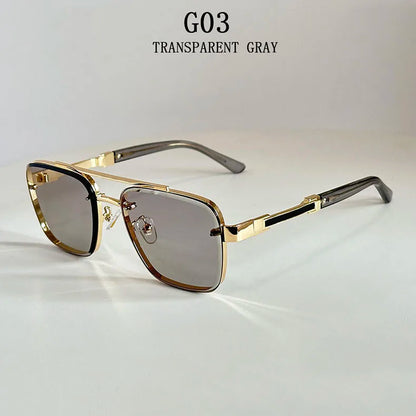 2025 New Square Sunglass Men Luxury Vacation Sunglasses Women Vintage Fashion Glasses Retro Shades Gafas De Sol Hombre Zonnebril