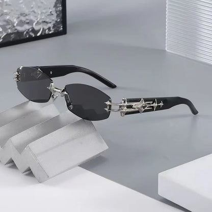 2026 New Fashion Eyewears Men Women Frameless Beveled Sunglasses Unisex Gradient UV400 Luxury Brand Sun Glasses Gafas De Sol