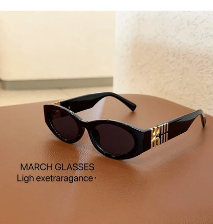 2024 New Fashion Oval Sunglasses Women Men Trendy Cool Sun Glasses Ladies Street Shot Retro Premium Eyewears Gafas De Sol UV400