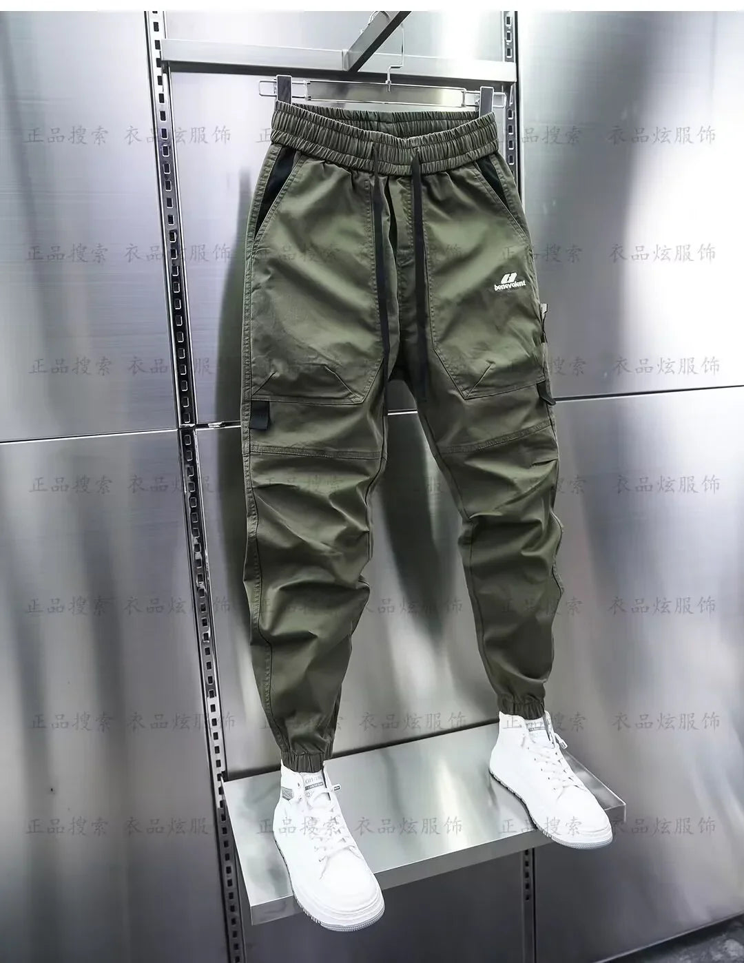 Multi-Pocket Cargo Pants Solid Color Casual Harem Pencil Trousers Outdoor Jogging Sweatpants Luxury Brand Men's Clothing