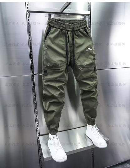Multi-Pocket Cargo Pants Solid Color Casual Harem Pencil Trousers Outdoor Jogging Sweatpants Luxury Brand Men's Clothing