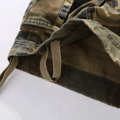 Camouflage Shorts Male Military Clothing Style Army High Quality Mens Cargo Shorts Cotton Multi Pockets Breeches Bermuda Cargo