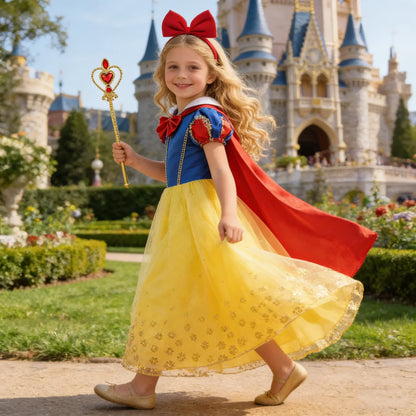 Girls Snow White Dress Kids Princess Dress Up Costumes Toddler Snow White And Huntsman Cosplay Clothing Birthday Party Outfits