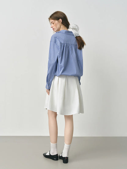 Autumn 2025 Ruffle Trim Blouse - V-Neck Long Sleeve Drawstring Tie Waist Adjustable Fit Women Casual Top