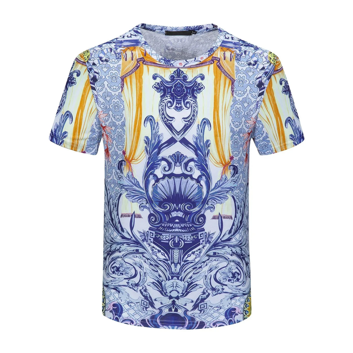 Men's And Women's Summer Casual T-shirts 3D Printed Shirts Retro Luxury Royal Flowers Street Fashion Oversized Clothing Tops
