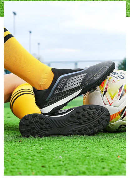 New Men Football Boots Training Soccer Shoes Match Adult Cleats Outdoor Sport Boys Breathable Non Slip Long Spikes Comfortable