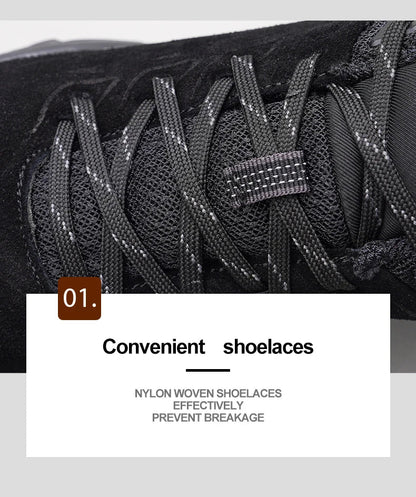Hiking Shoes for Men Outdoor Sports Camping Hunting Walking Shoe Suede Genuine Leather Breathable Sneaker Non-slip