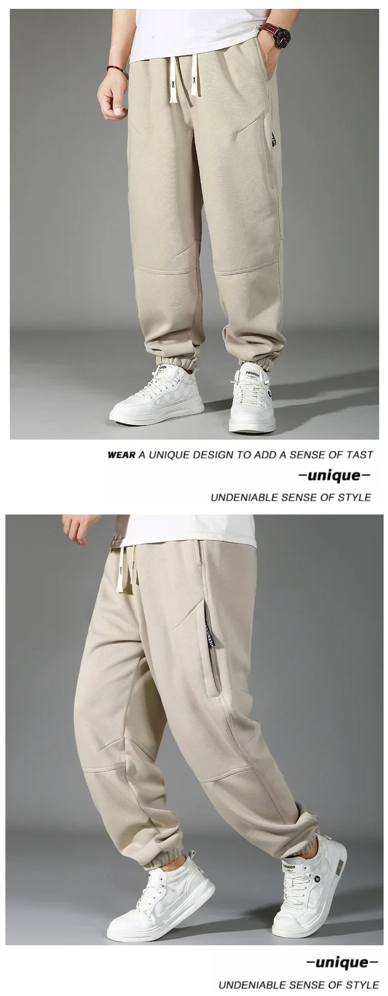 Extra Big Size Men's Pants Elastic Waist Loose Fit Jogger Male Spring Plus Large Sweatpant Fat 12XL Baggy Sport Trouser 10XL 9XL