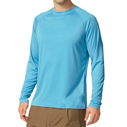 Nheals UPF 50+ Long Sleeve T-shirt Men's UV Sun Protection Quick Dry Breathable Sunscreen T-shirt Hiking Fish Performance Tops