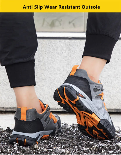 safety sneakers work man safety shoes Work shoes with steel toe anti puncture work  anti-slip boots indestructible shoes for men