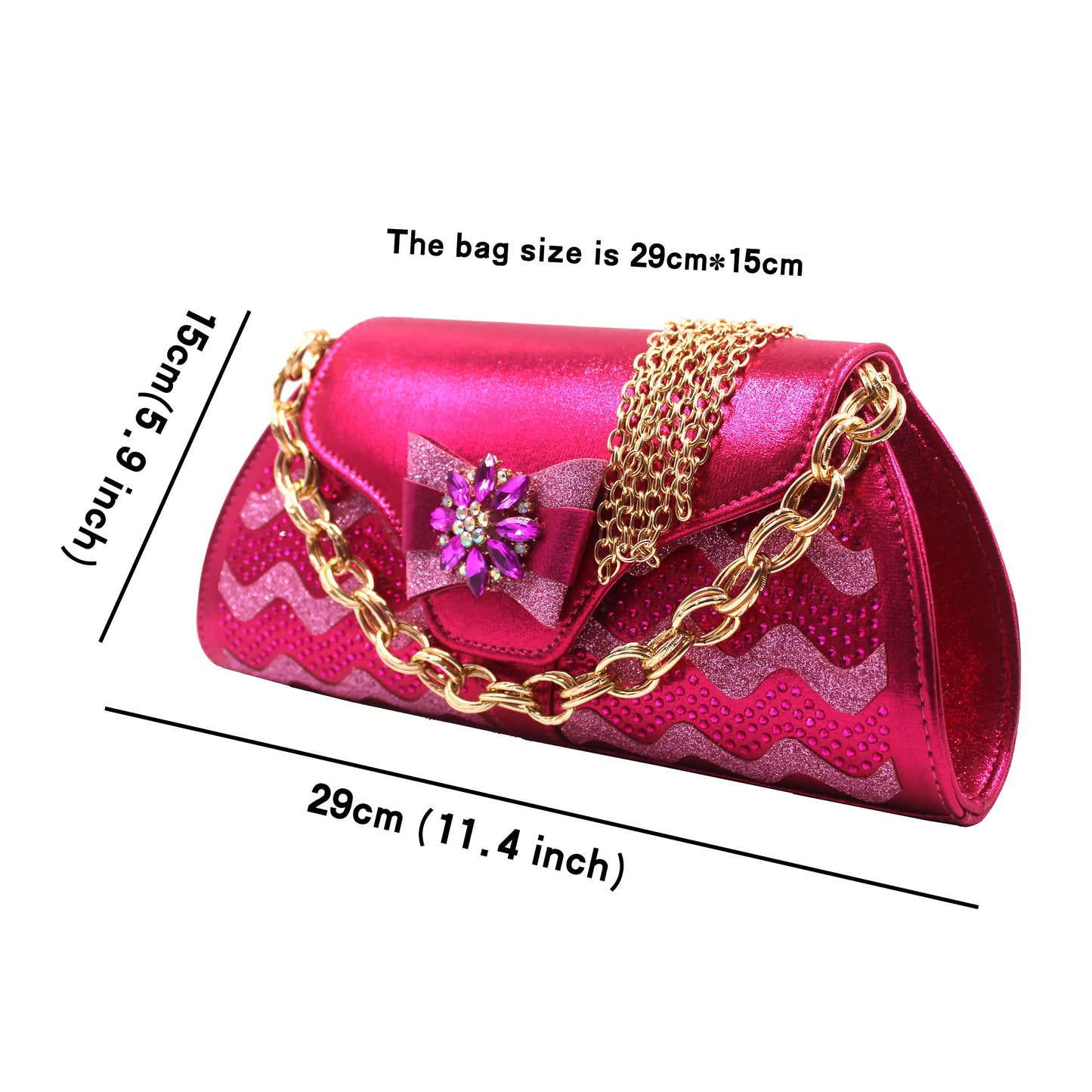 Wine Color New Arrivals High Quality Specials Design Italian Women Shoes and Bag  with Crystal for Wedding Party