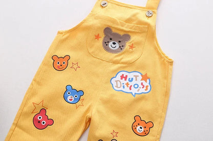 New Spring Autumn Baby Boys Clothes Suit Children Girls Fashion T-Shirt Overalls 2Pcs/Set Toddler Casual Costume Kids Tracksuits