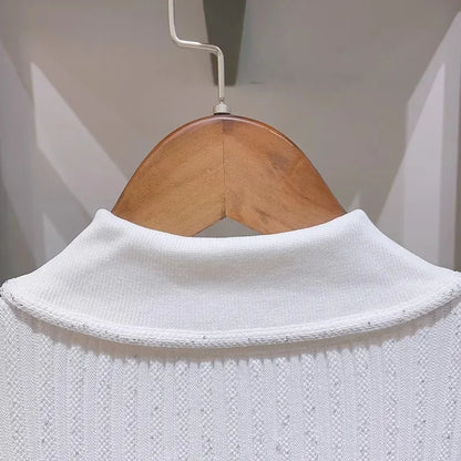2025 Spring/Summer New Polo Neck Short Sleeve Knitted Dress Y2K Fashion Commuter Elastic Slim Fit Multi Pocket Wrapped Hip Skirt