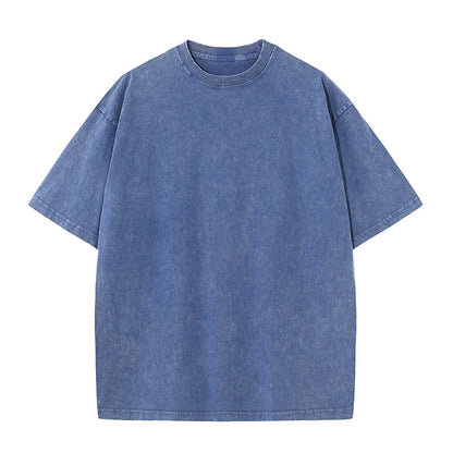 100% Cotton T-shirt Custom Logo Street Trend Short Sleeve T-shirt Embroidery Design European American Size Tops Printing Pattern