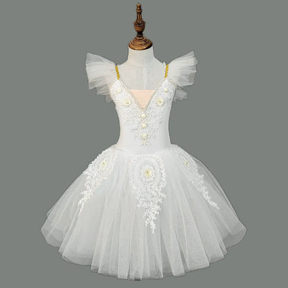 Children's Ballet Skirt Dance Girls Dress Tutu Performance Costume Flower Princess Ballet Girl Clothing Vestidos Kids Ballerine
