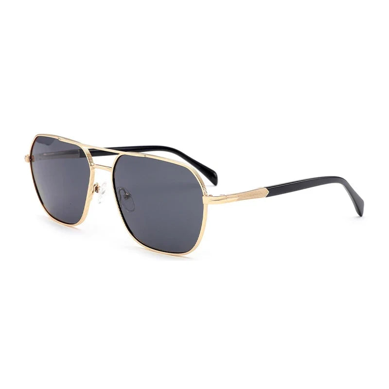 Fashion Aviator Polarized Prescription Sunglasses Mens Trend Metal Pilot Uv400 Protection Pilot Corrective Sun Glasses