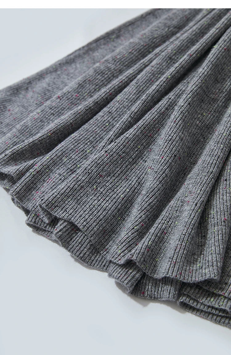 Knitted Skirts For Women 2025 Spring New Gentle A-line Long Skirt Loose Solid Color Elegant Versatile Woman Clothes12553045