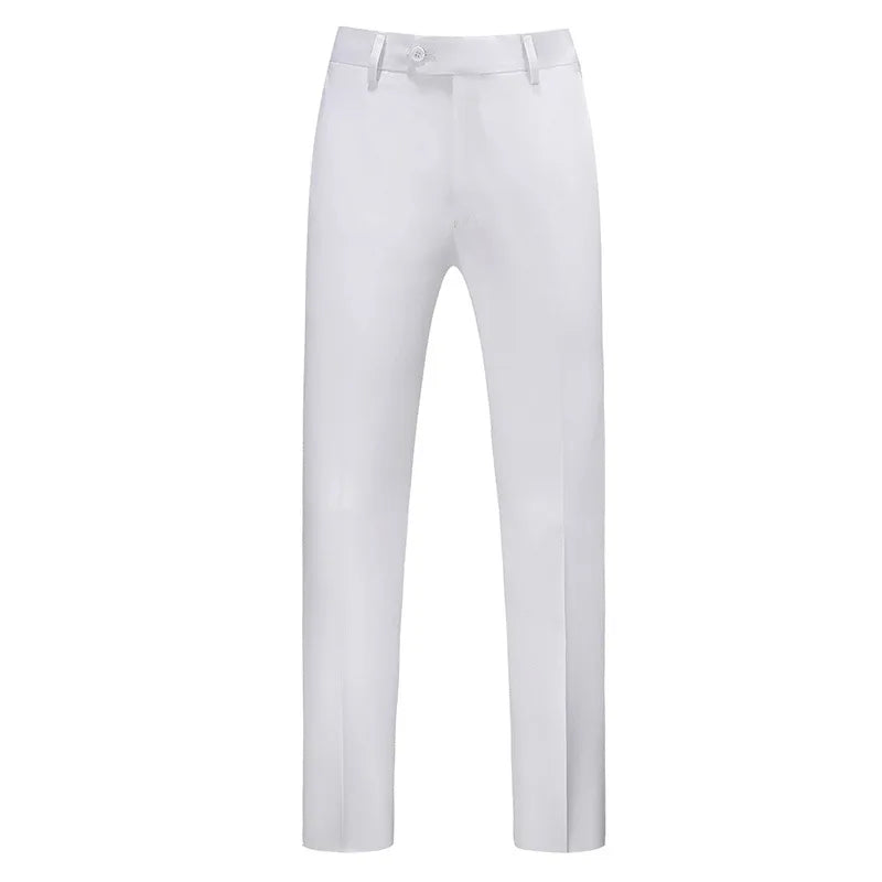 19 Color High Quality Men's Solid Color Slim Fit Suit Pants 2025 Fashion Formal Business Social Groom Wedding High End Trousers