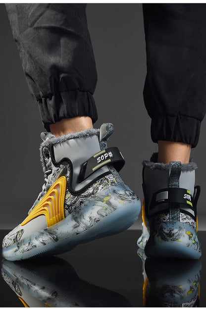 men boots 2024 New Winter Slippers Warm Men Shoes Waterproof Non-Slip Plush Sneakers Male tenis shoes Boots Men Sneakers Winter