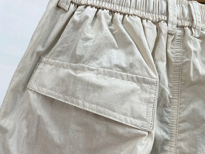 Korean Techwear Cargo Pants Men Spring Summer Quick Dry Lightweight Streetwear Casual Loose Fit Tapered Joggers Hip Hop Trendy