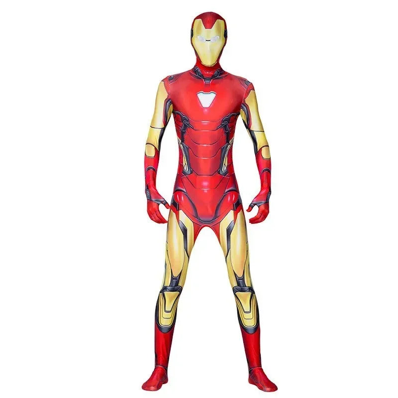 Spiderman Costume Spider Man Black Panther Iron Man Spider Gwen Cosplay Zentai Jumpsuit Bodysuit Halloween Costume Adult Child
