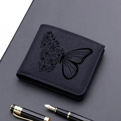 Horse Dragon Pattern Canvas Boy Girl Kids Wallet Black Card Holder Male Money Bag Bank Holder Short Purse Credit Card Case Bag