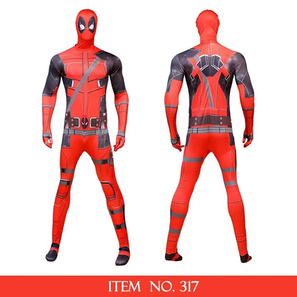 Deadpool Child Costume Halloween Costumes Kids Men Adult Superhero Bodysuit Jumpsuit Children Cosplay Costume Swords Accessories