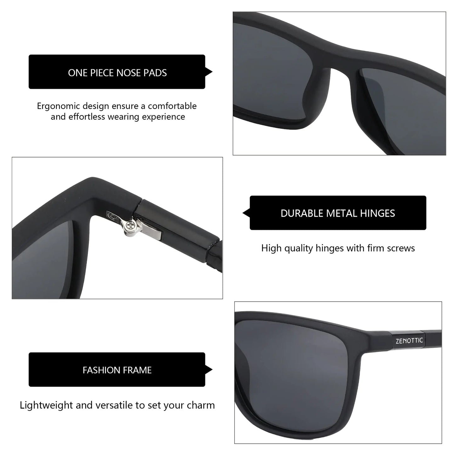 Fashion Square Prescription Sunglasses Polarized Myopia Sun Glasses Optical Shades for Men