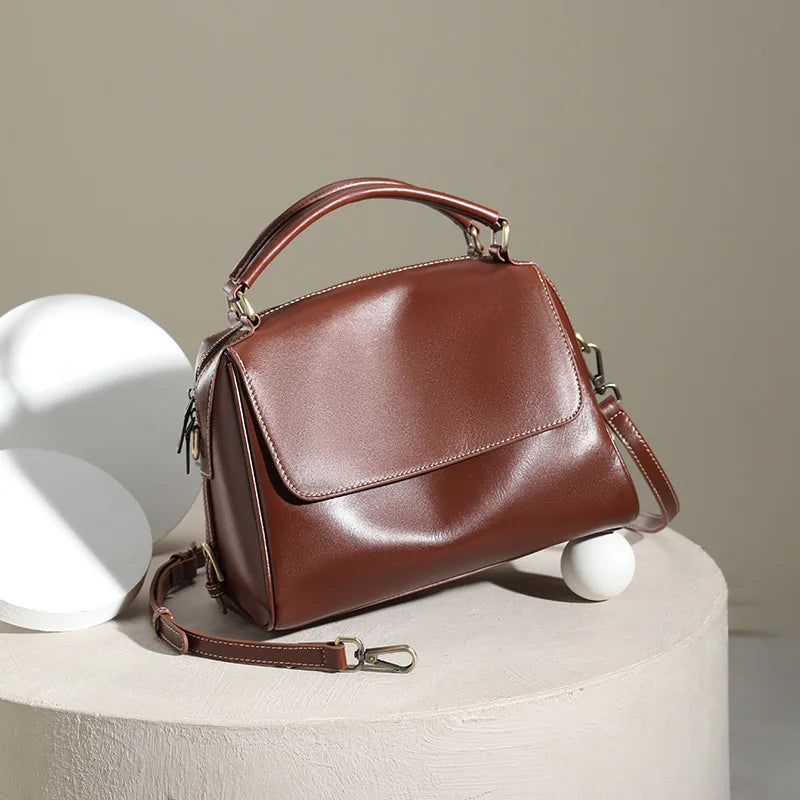 Female genuine cow leather bag for women bag Handbag New Crossbody luxury Shoulder bag high-capacity tote bag Vintage Bag