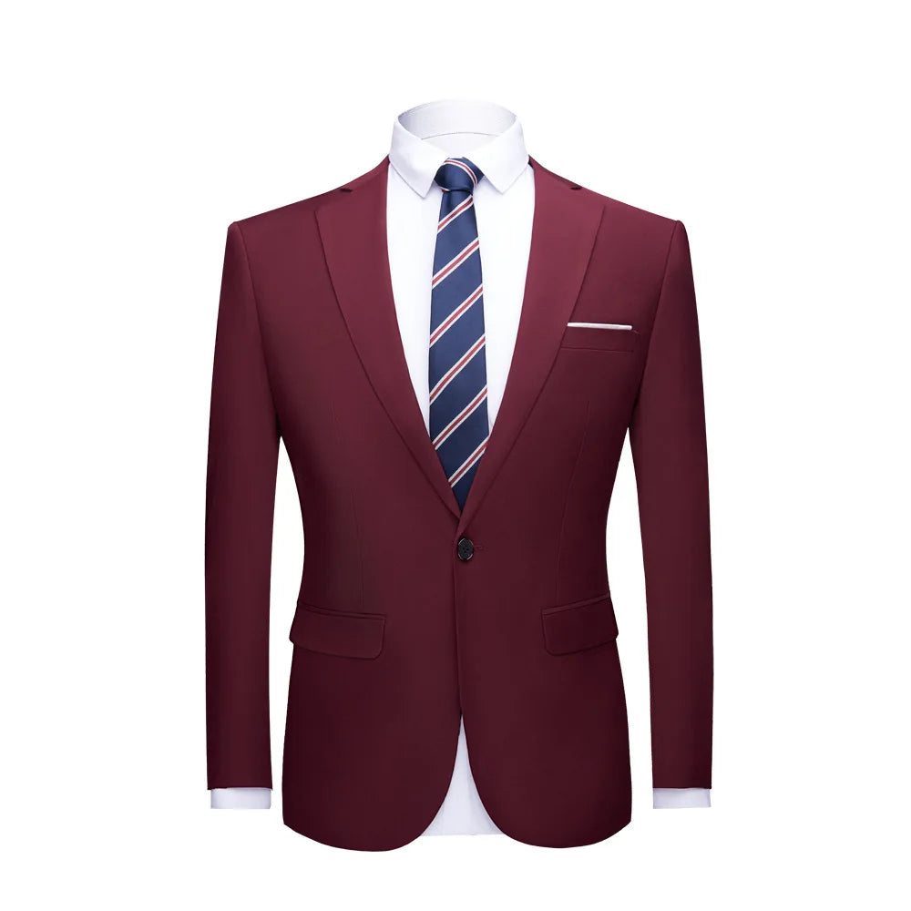 2026 Men's Green Suit Jacket, Single Button V-Neck Coats, Suitable for Wedding/Party/Business/Work/Interview Asian Size Blazer