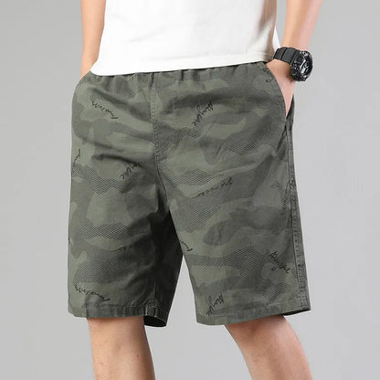 Men's Sweat Shorts Relaxed Fit Mens Cargo Shorts Casual Camo Shorts Drawstring Cotton Shorts Stretch Elastic Waist
