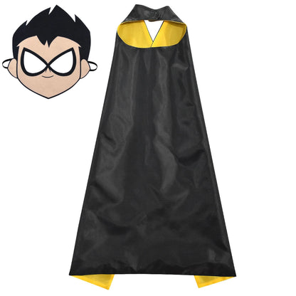 Halloween Costumes for Kids Teen Titans Go Robin Cosplay Boys Girls Bodysuit and cloak Cartoon Disfraces Carnival Party Clothing