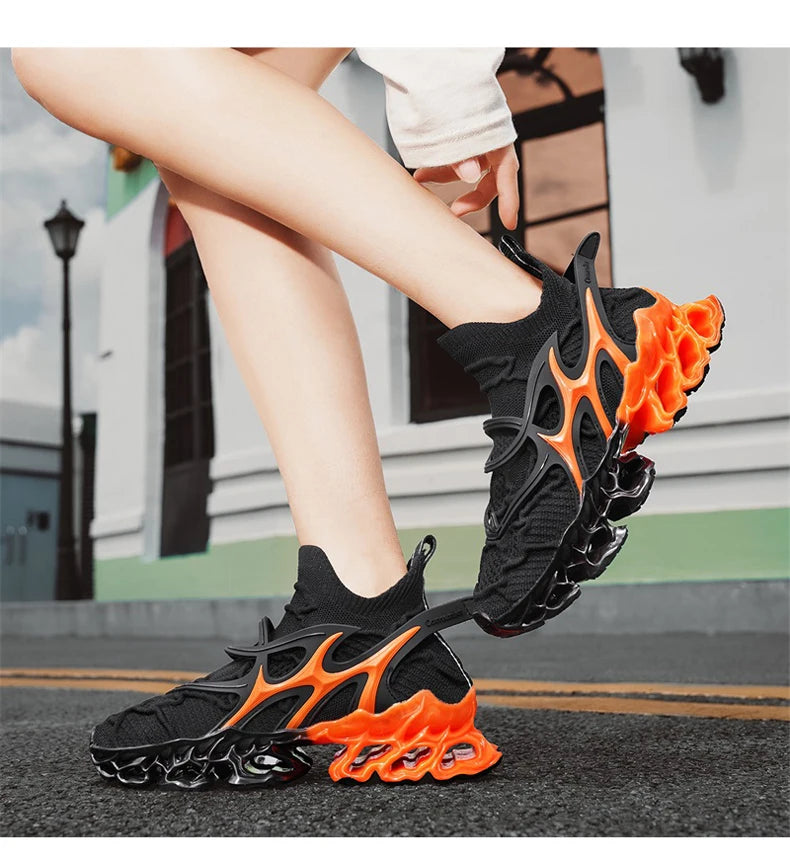 Men's Blade Type Shoes Breathable Shock Absorption Running Shoes  Non-Slip Shoes For Jogging Tennis Gym Casual Walking Sneakers