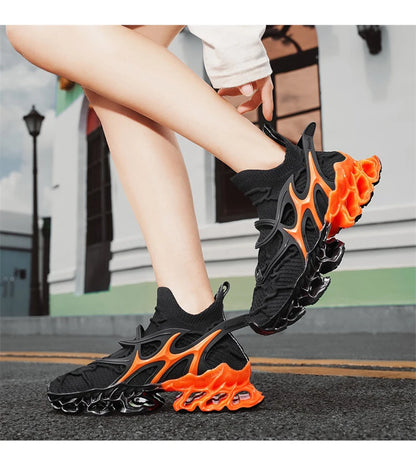 Men's Blade Type Shoes Breathable Shock Absorption Running Shoes  Non-Slip Shoes For Jogging Tennis Gym Casual Walking Sneakers