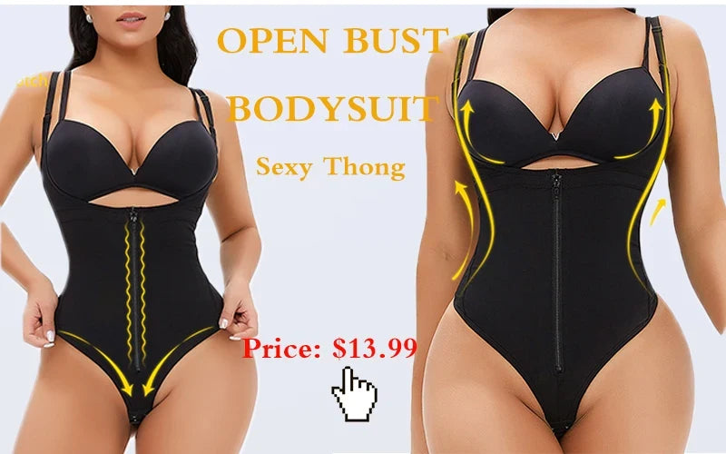 Halter Neck Body Shaper Suits Open Crotch Thong Shapewear Body Shapers Tummy Control Bodysuit Cupless Stretchy Jumpsuit