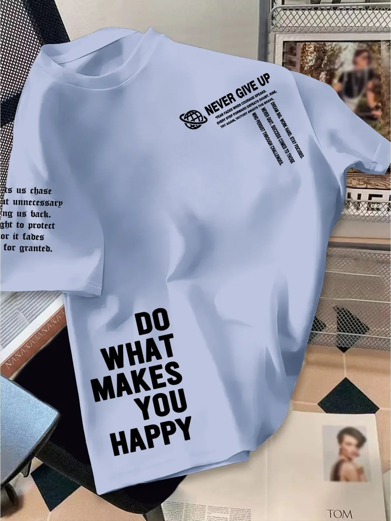 American-style Minimalist Summer New Men  T-shirt Suitable for Daily Wear Versatile and Trendy 100% Pure Cotton Soft Material
