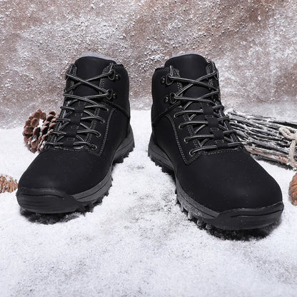 2024 Fashion Outdoor Winter Snow Boots For Men Male Sneakers Adult Quality Rubber High Top Super Warm Plush Warm Ankle Boots