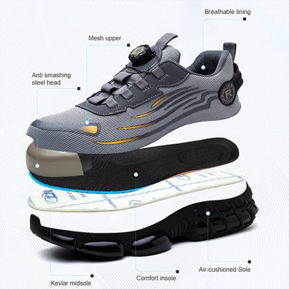 Indestructible Steel Toe Protective Safety Shoes Slip Resistant Abrasion Resistant Work Shoes Men Tough Comfortable Sneaker ﻿