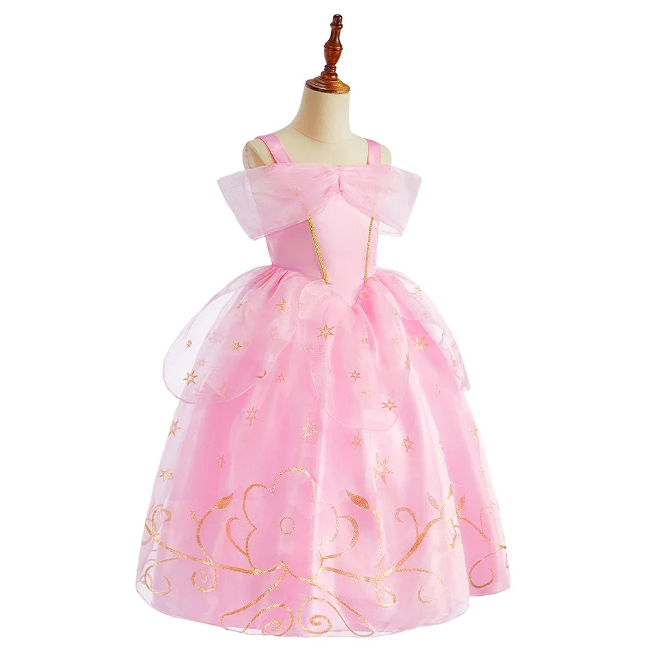Kids Cinderella Dress Up Clothes Baby Girl Halloween Aurora Princess Dresses Child Birthday Party Little Rabbit Cosplay Costumes