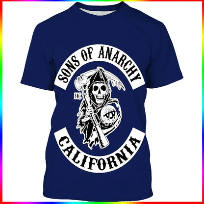 Summer Hot Selling Fashionable Personalized Leisure Anarchy Son 3D Printed Couple Style Trendy T-shirt