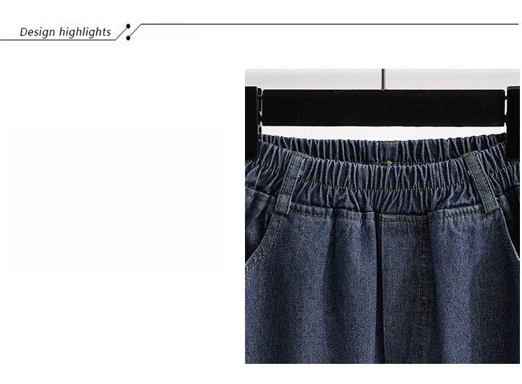 2026 Plus Size Jeans Spring Autumn High Waisted Straight Leg Women's Oversized Pants Loose Casual Wide Leg Jeans With Pockets