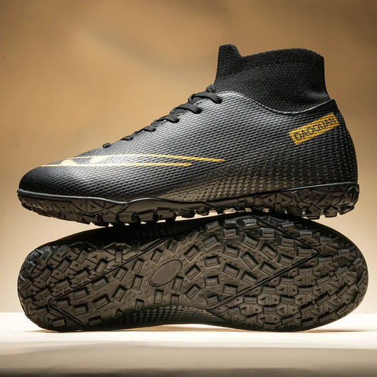 High-top soccer boots broken nails TF and spikes FG, 2 colors to choose from unisex styles professional breathable  football