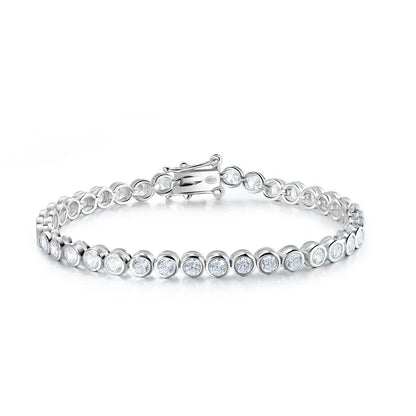 2mm Moissanite Bubble Tennis Bracelet For Women S925 Silver Sparkling Wedding Bracelet Can Pass Diamond Test Fine Jewelry