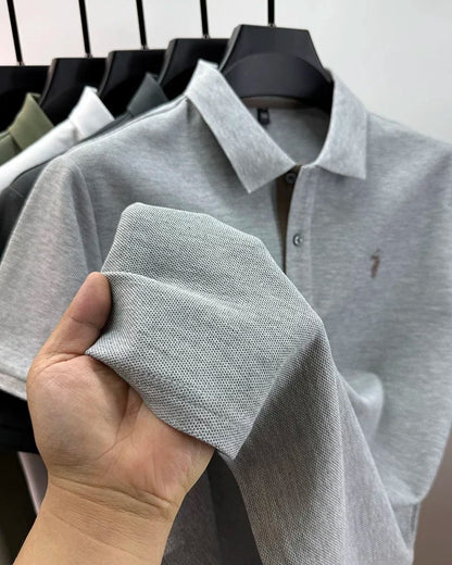 100% pure cotton high-end brand men's short sleeve polo shirt summer fashion customization horse embroidery classic Paul T-shirt
