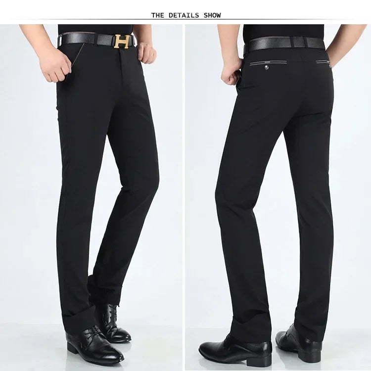 Men's Suit Pants High Quality Summer Men Dress Pants Straight Business Mens Formal Pants Big Size Classical Trousers
