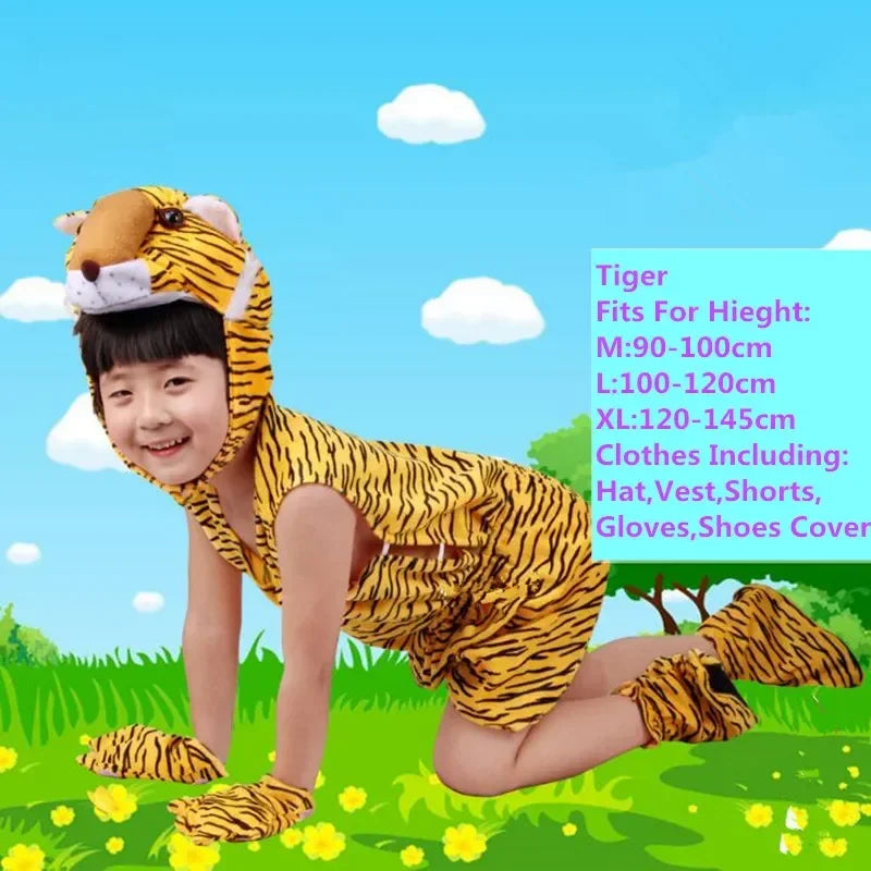 Cute Multiple Animal Costume Children Kids Boys Girls Summer Short Cosplay Costumes  Carnival Party Dress Halloween