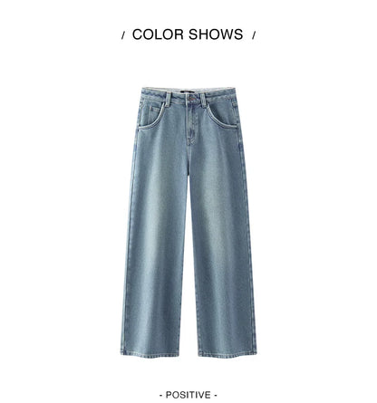 Semir Jeans Women Wide Leg Fleece Lined Comfortable High Waist Winter 2025 New Floor-Length Pants with Leg-Elongating Effect