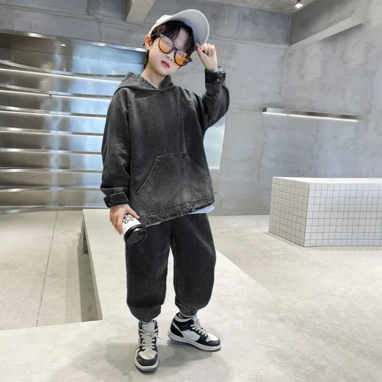 Hoodies Set Boys Clothes Outdoor Children Children's Clothing 7 To 12 Years 8 Autumn Winter Suit for Boy Outfit Child Top Bottom