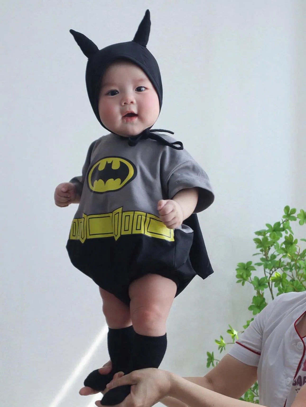 Ins South Korean Super Hero Baby Clothes Set 2025 Summer Onesie Boy Girls Romper Newborn Outfit 100% Cotton with hat