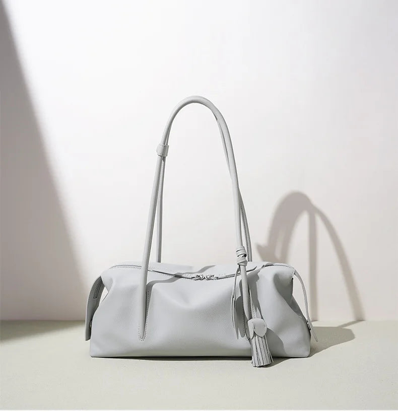 2026New Women's Casual Top Grain Leather Shoulder Bag Large Capacity Soft Pillow Handbag Underarm Tote for Daily Commute